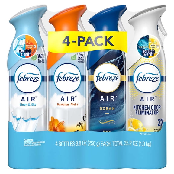 Febreze Air Refresher, Variety Pack, 8.8 Ounce (4 Count)
