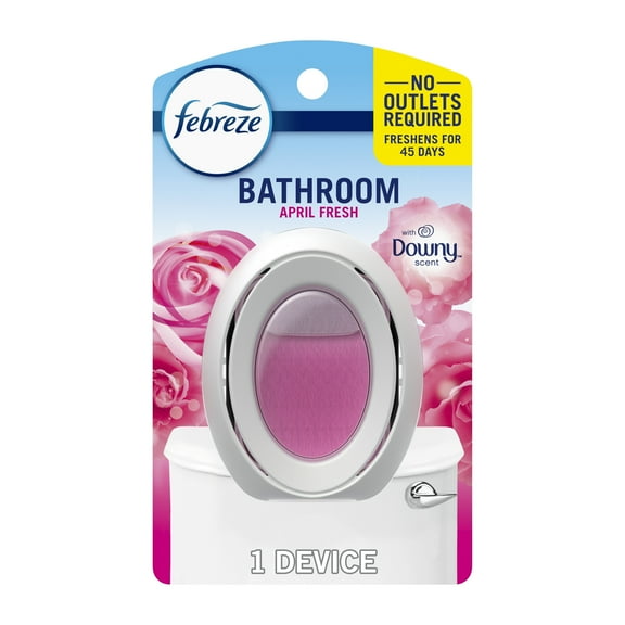 Febreze Bathroom Air Freshener, Odor-Fighting, Downy April Fresh Scent, 1 Count