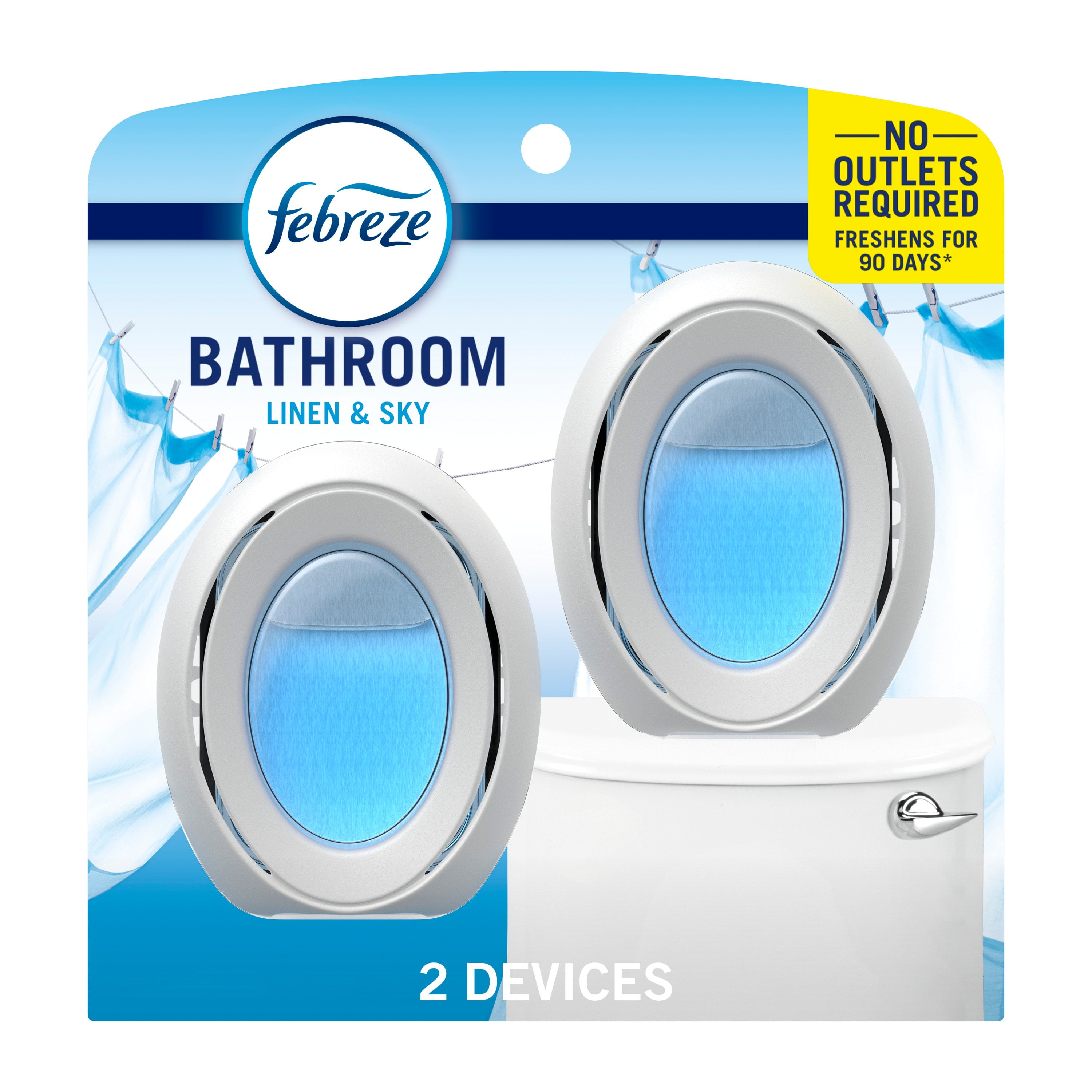 Febreze Bathroom Air Freshener - Linen & Sky - 2 Count