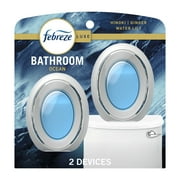 Febreze Bathroom Air Freshener, Small Spaces Odor-Fighting, Ocean,( 4pack of 2 Count )