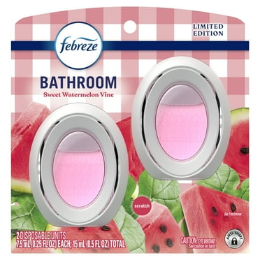 Febreze Bathroom Air Freshener, Small Spaces Odor-Fighting, Watermelon, 2 Count