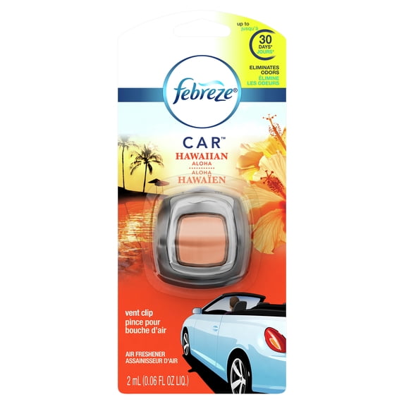 Febreze CAR Air Freshener Hawaiian Aloha, 1 Count, 0.06 oz