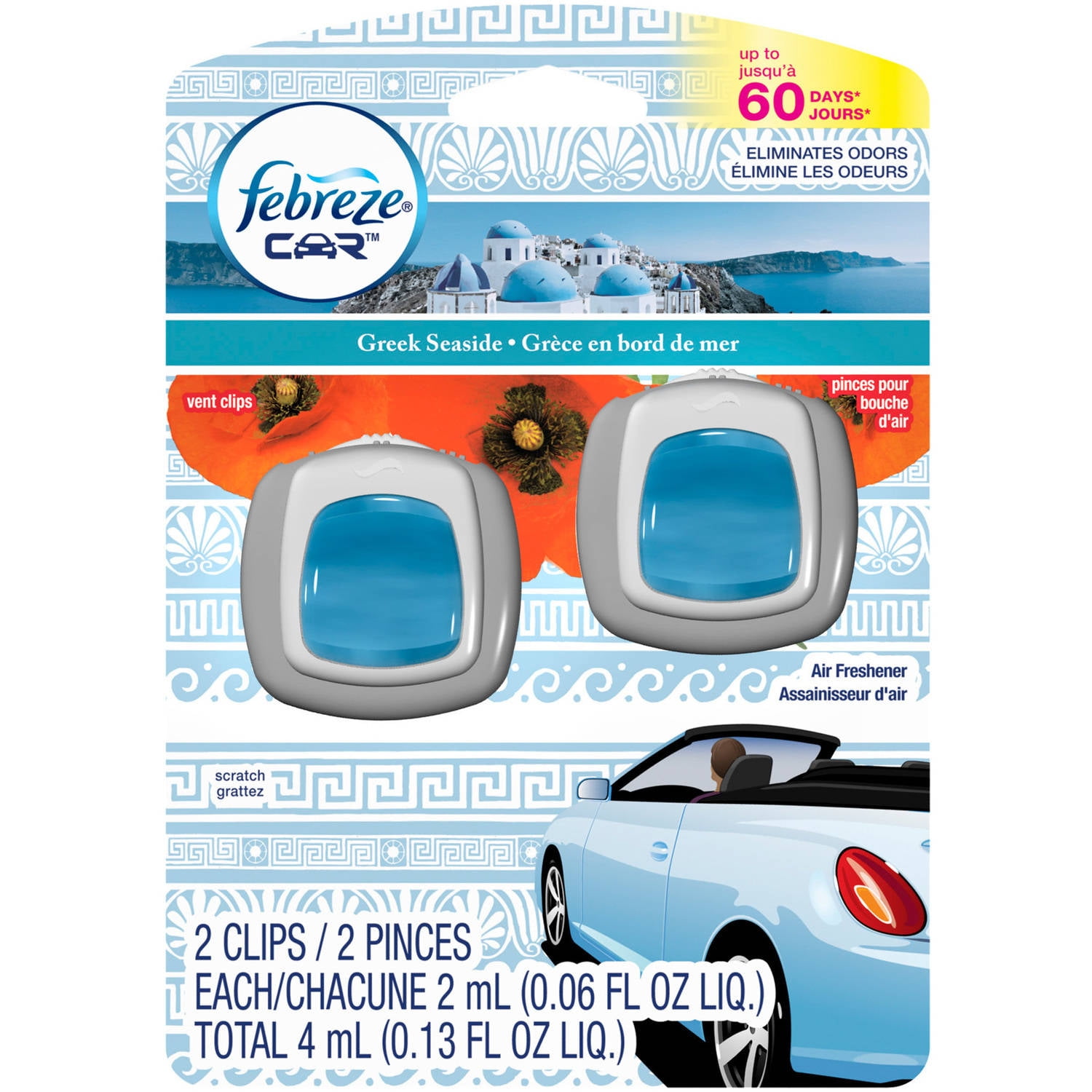 Febreze Greek Seaside Car Freshener 2ct 