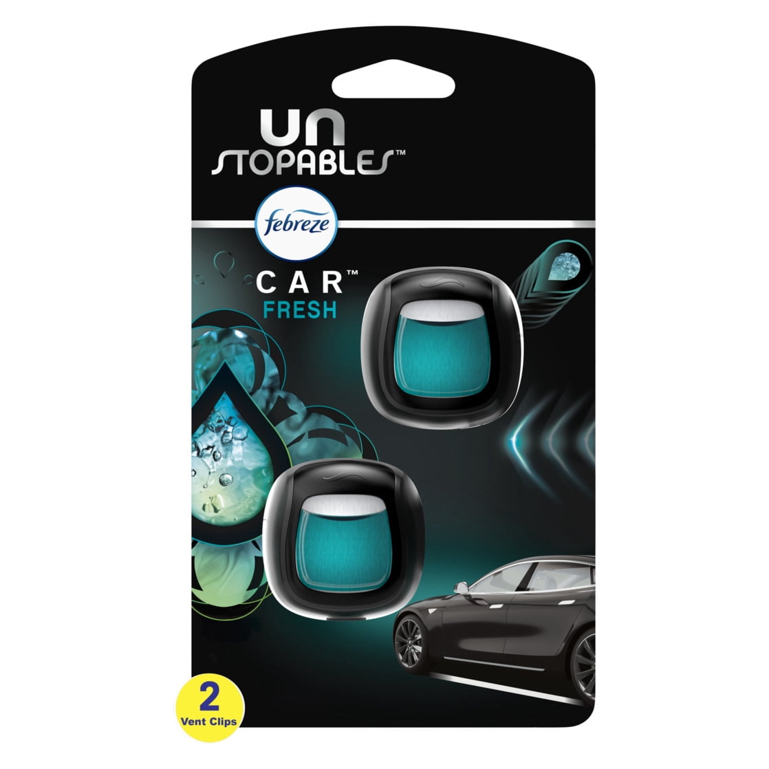 Febreze Car Odor-Fighting Vent Clips Fresh Scent 2 Count, 0.07 oz ...