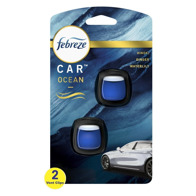 Febreze Car Ocean Scent Air Freshener Vent Clip, .07 oz. Car Vent Clip