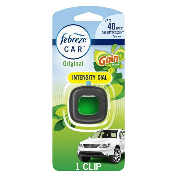 Febreze Car Odor-Fighting Car Freshener Vent Clip Gain Original Scent, .06 fl oz, 1ct