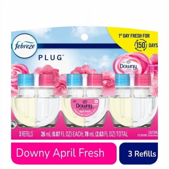 Febreze Downy April Fresh Odor-Eliminating Fade Defy PLUG Air Freshener Oil Refills - 0.87 oz - 2 pk