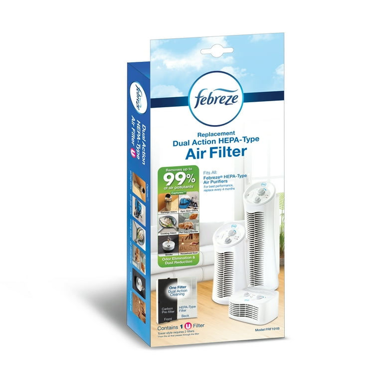 Febreze dual action sale hepa type filter