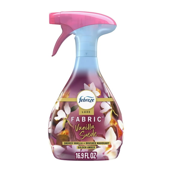 Febreze Fabric Spray Air Freshener, Odor-Fighting Fabric Refresher, Vanilla Suede Scent, 16.9 fl oz
