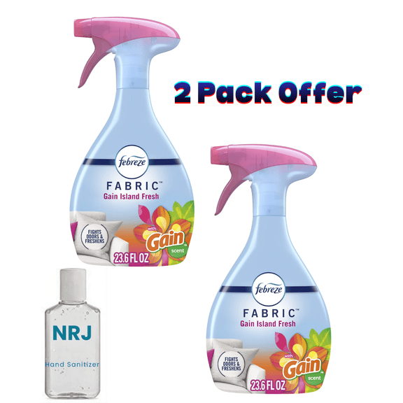 Febreze Fabric Spray Air Freshener, Odor-Fighting Fabric Refresher, Gain Island Fresh, 23.6 fl oz