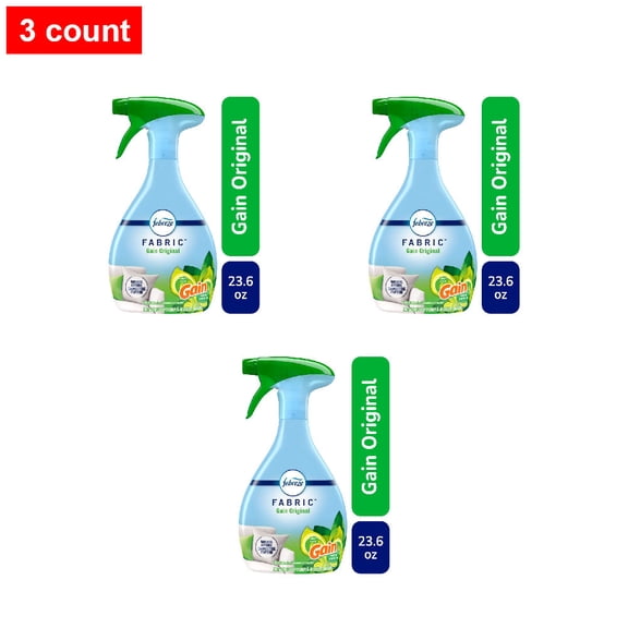 Febreze Fabric Spray Air Freshener Odor-Fighting Fabric Refresher Gain Original Scent 23.6 fl oz - 3 count