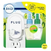 Febreze Plug Odor-Fighting Air Freshener Gain Original Scent, Starter Kit & 1 Refill, 0.87 fl oz