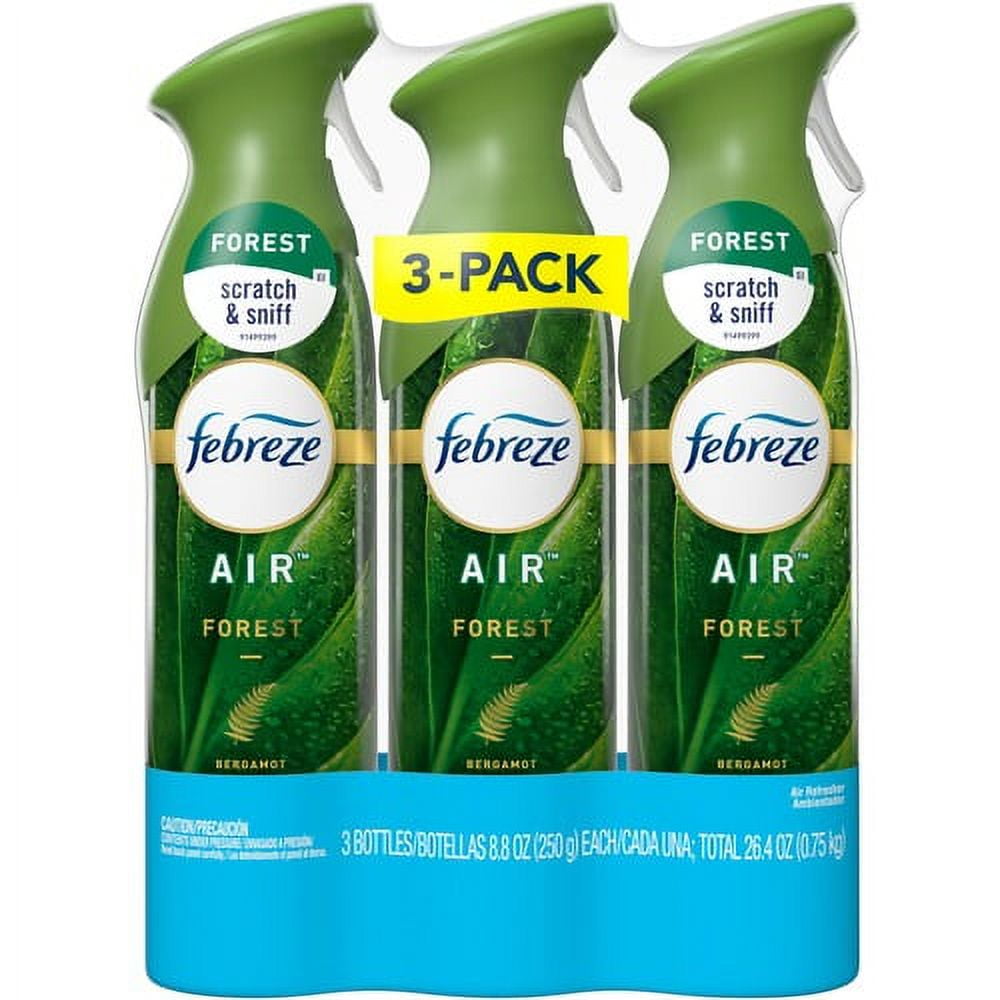 Febreze Air Freshener Spray - Spray - 8.8 fl oz (0.3 quart) - Forest - 3 / Pack - Odor Neutralizer, VOC-free Febreze Air Freshener Spray - Spray - 8.8 fl oz (0.3 quart) - Forest - 3 / Pack - Odor Neutralizer, VOC-free