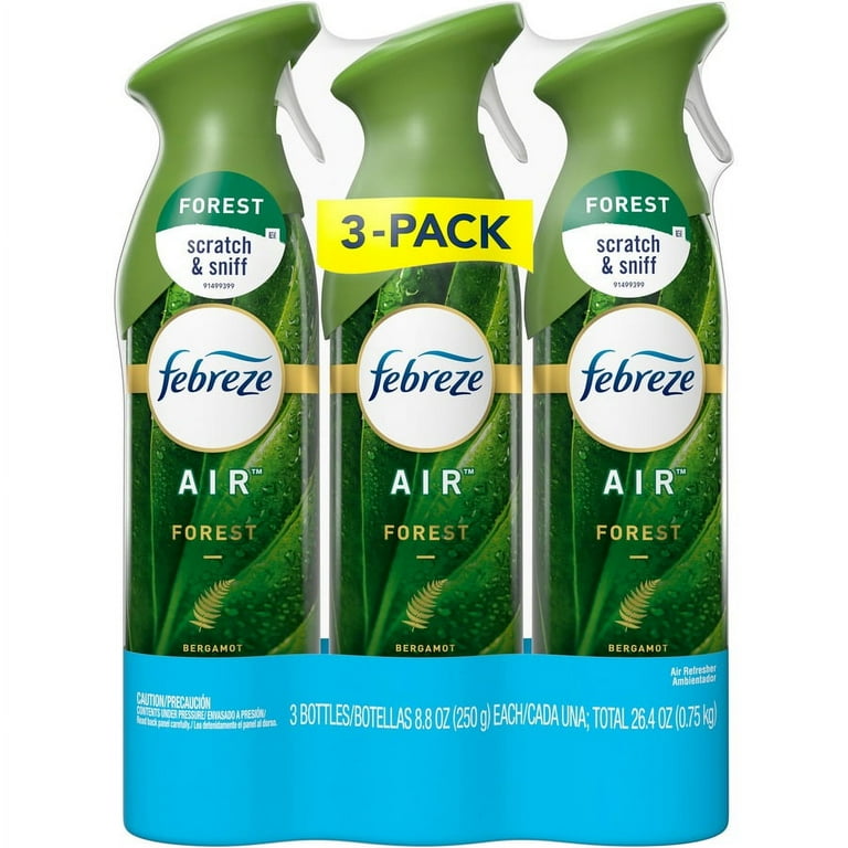 Febreze Air Freshener Spray - Spray - 8.8 fl oz (0.3 quart) - Forest - 3 / Pack - Odor Neutralizer, VOC-free Febreze Air Freshener Spray - Spray - 8.8 fl oz (0.3 quart) - Forest - 3 / Pack - Odor Neutralizer, VOC-free