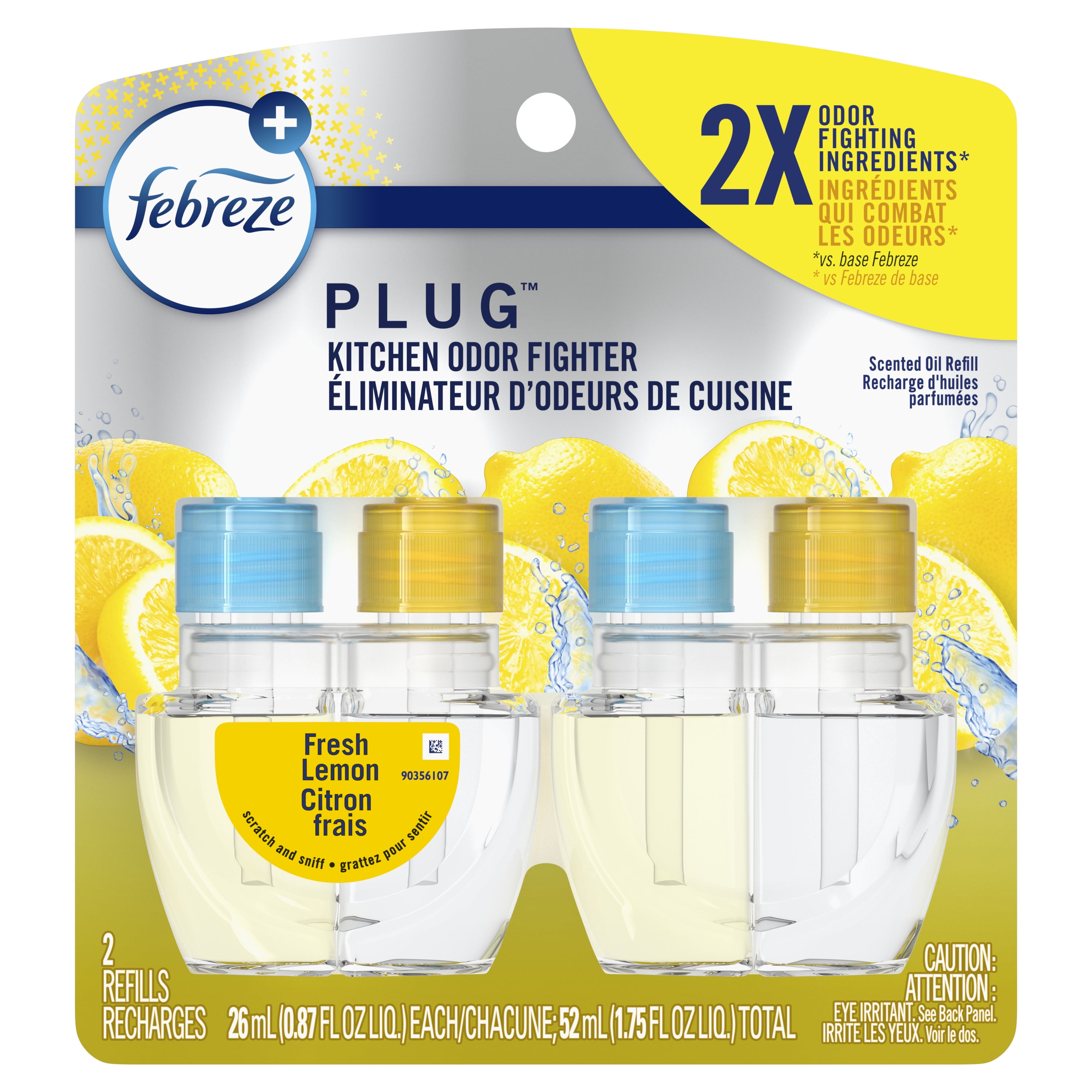 Febreze Kitchen Fade Defy Plug Air Freshener Fresh Lemon Scent