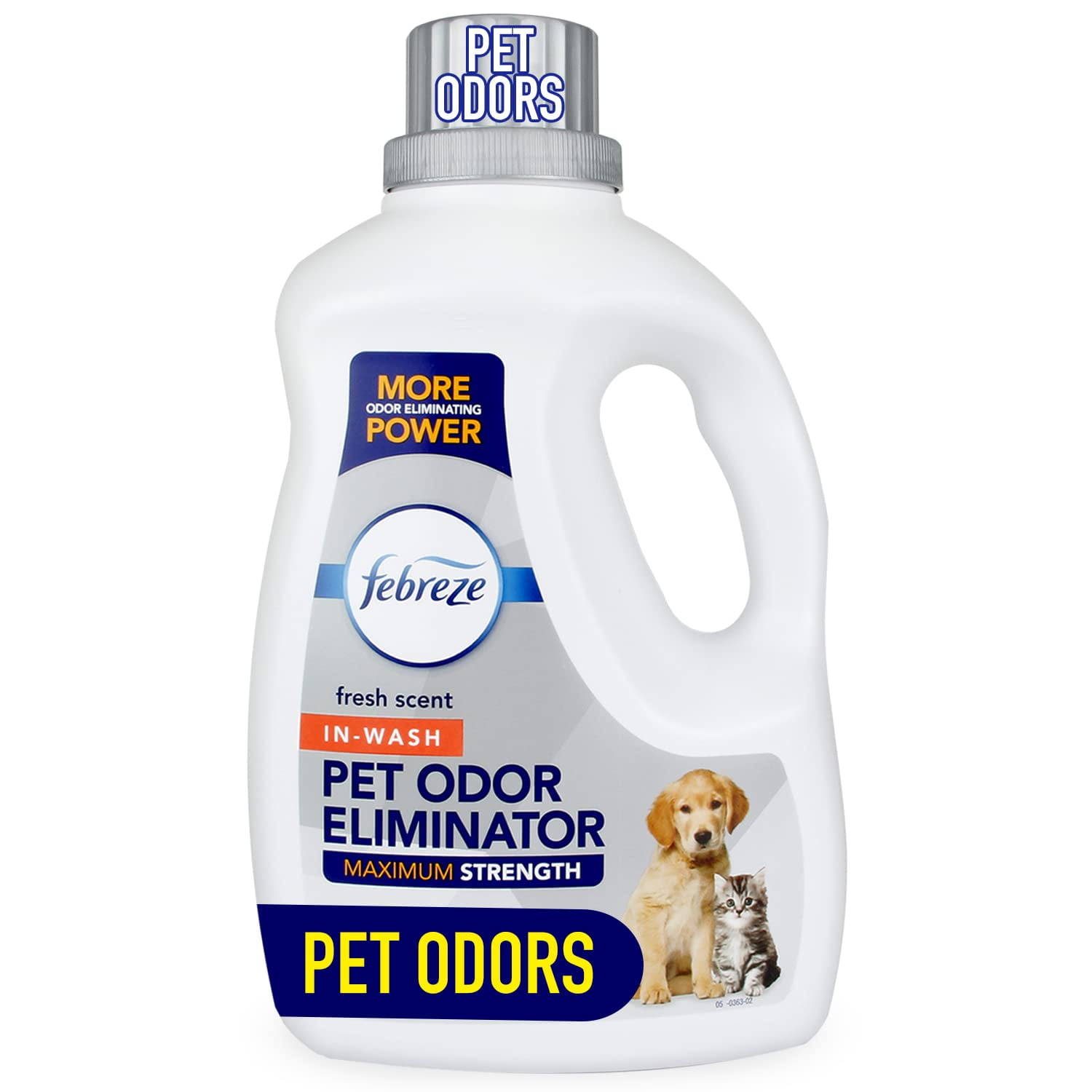 Febreze Laundry Detergent Additive For Pet Supplies, Maximum Strength In Wash Pet Odor Eliminator, Designed To Remove Tough Odors In Fabrics And Clothing In A Single Wash, Fresh Scent, 98 Floz