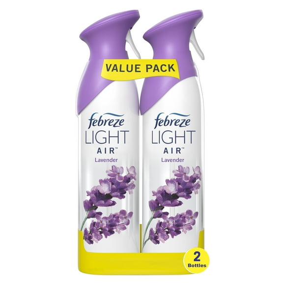 Febreze Light Air Freshener Spray, Odor-Fighting Room Spray, Lavender, 8.8oz, 2 Count