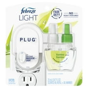 Febreze Light Plug In Air Freshener, Scented Oil Starter Kit, Bamboo, Starter Kit + 1 Refill