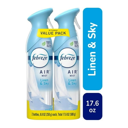 Febreze Linen & Sky Odor Fighting Air Freshener 2 pk / 8.8 oz - Pack of 3