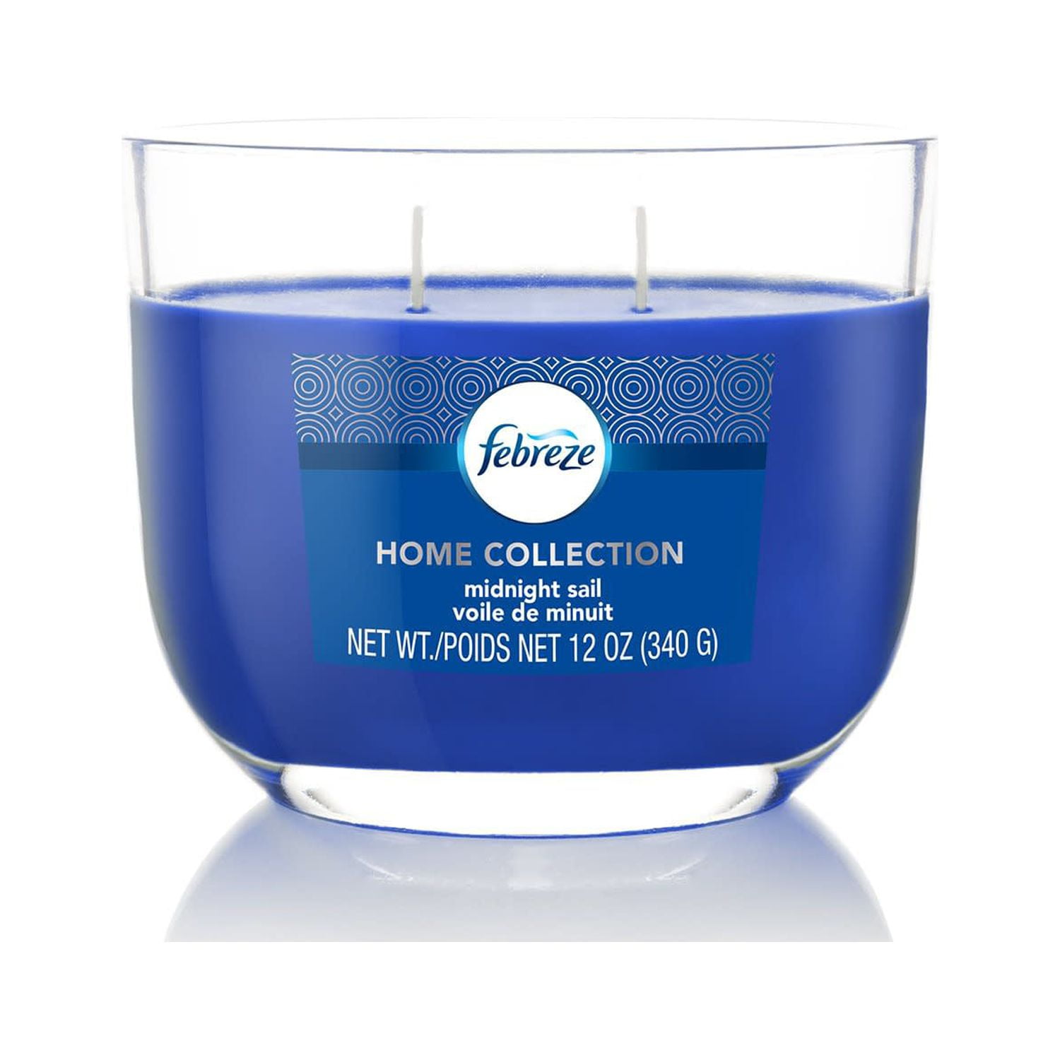 Febreze Midnight Sail 12 oz 2 Wick Candle, Home Collection, blue