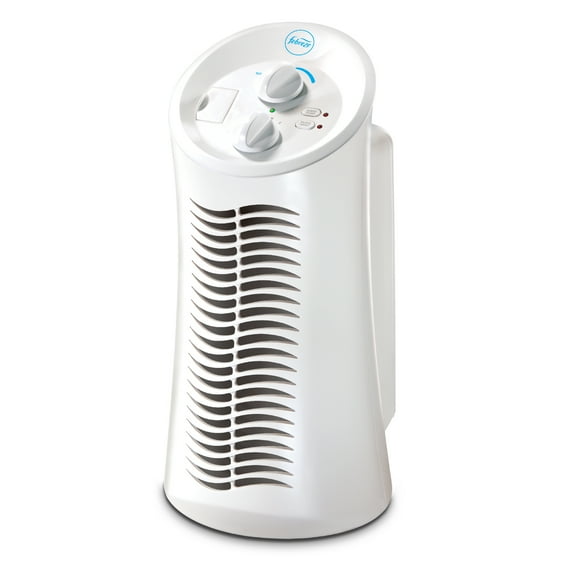 Febreze Mini Tower Air Purifier with Dual-Action HEPA-Type Filter, FHT180W, White