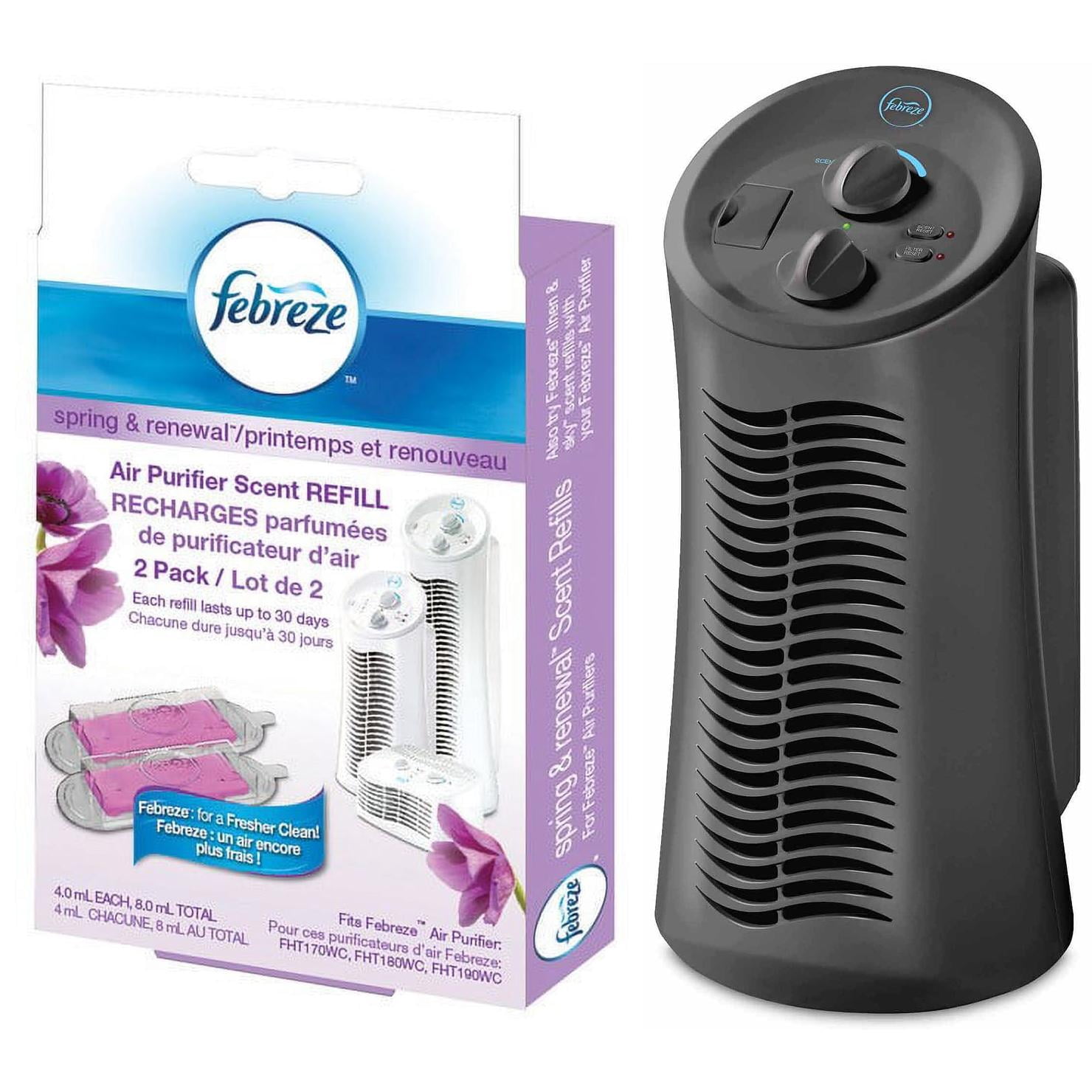 Febreze Mini Tower Air Purifier with Spring &amp; Renewal Scent Cartridge