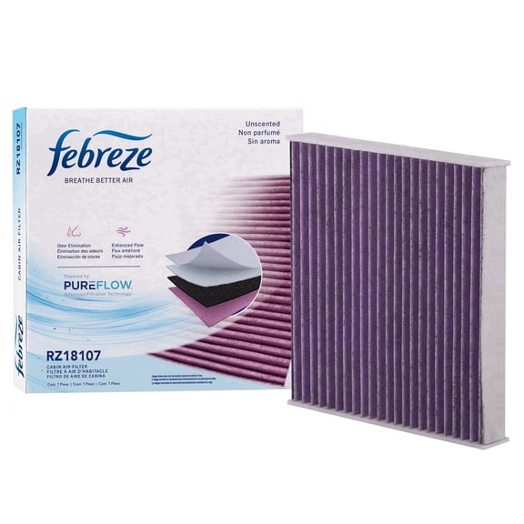 Febreze Odor Control Cabin Air Filter by PUREFLOW RZ18107 Fits 2009-2019 Toyota Corolla 1.8L, Highlander 2.7L; 2009-2018 RAV4 2.5L; 2010-2017 Camry 2.5L; 2008-2019 Highlander 3.5L