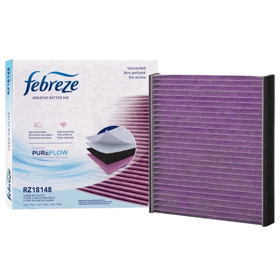 Febreze Odor Control Cabin Air Filter by PUREFLOW RZ18148 Fits 2002-2006 Toyota Camry 2.4L, 3.0L; 2007-2010 Sienna 3.5L; 2004-2006 Sienna, Lexus ES330, Camry 3.3L; 2007-2009 RX350 3.5L