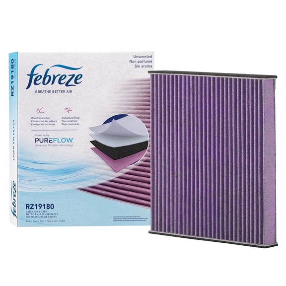 Febreze Odor Control Cabin Air Filter by PUREFLOW RZ19180 Fits 2001-2006 Lexus LS430 4.3L; 2002-2010 SC430 4.3L; 2001-2005 GS300 3.0L, GS430 4.3L