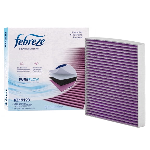 Febreze Odor Control Cabin Air Filter by PUREFLOW RZ19193 Fits 2018-2027 Volkswagen Tiguan 2.0L; 2019-2025 Jetta 1.4L, Teramont 2.0L; 2018-2023 Atlas 3.6L, Audi Q2 1.4L, TT RS Quattro 2.5L