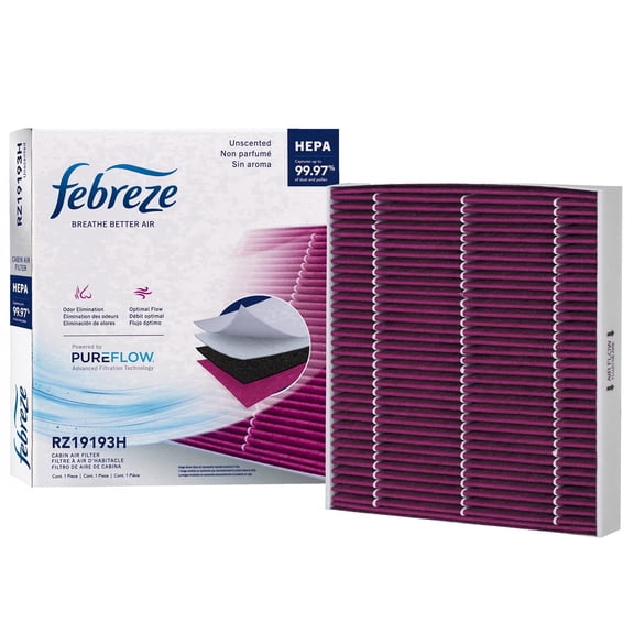 Febreze Odor Control HEPA Cabin Air Filter by PUREFLOW RZ19193H Fits 2018-2027 Volkswagen Tiguan 2.0L; 2019-2025 Jetta 1.4L, Teramont 2.0L; 2018-2023 Atlas 3.6L, Audi Q2 1.4L, TT RS Quattro 2.5L
