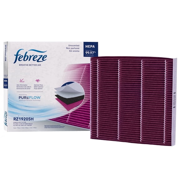 Febreze Odor Control HEPA Cabin Air Filter by PUREFLOW RZ19205H Fits 2013-2018 Nissan Altima 2.5L, 3.5L; 2015-2024 Murano 3.5L; 2013-2021 Pathfinder 3.5L; 2014-2020 INFINITI QX60 2.5L, 3.5L
