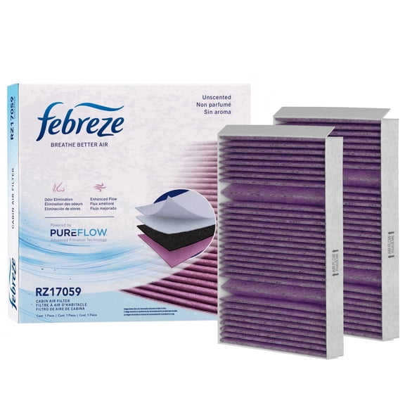 Febreze Odor Control UNSCENTED Cabin Air Filter by PUREFLOW RZ17059 Fits 2014-2017 Mercedes-Benz S550 4.7L; 2018-2021 S560, S63 AMG 4.0L; 2018-2020 S450 3.0L, Maybach S560 4.0L, Maybach S650 6.0L