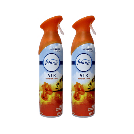 Febreze Odor-Eliminating Air Freshener, Hawaiian Aloha, 8.8 fl oz Pack of 2