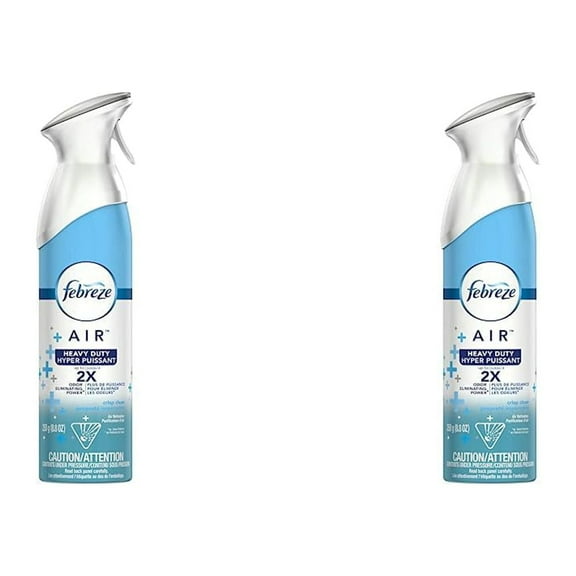 Febreze Odor-Eliminating Air Freshener, Heavy Duty Crisp Clean, 8.8 Fl Oz (Pack Of 2)