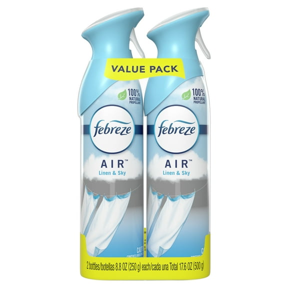 Febreze Odor-Eliminating Air Freshener, Linen & Sky, Pack of 4, 8.8 fl oz Each