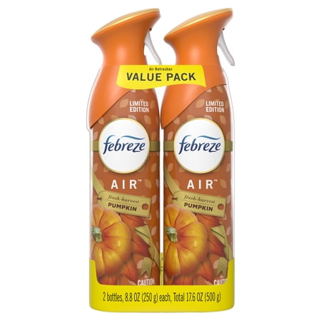 Febreze Odor-Eliminating Air Freshener Spray, Pumpkin, 2 Ct