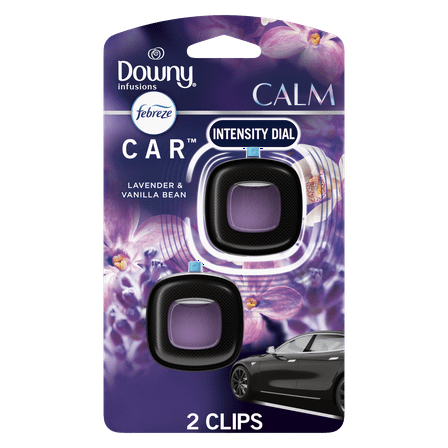 Febreze Odor Eliminating Car Air Freshener, Lavender & Vanilla Bean, 0.7 fl oz, 2 Count
