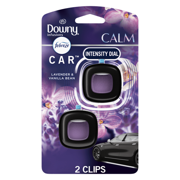Febreze Odor Eliminating Car Air Freshener, Lavender & Vanilla Bean, 0.7 fl oz, 2 Count