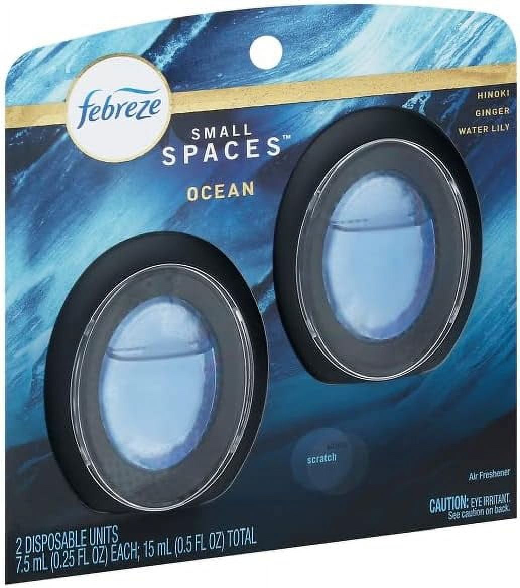 Febreze Odor Eliminator Small Spaces Air Freshener Ocean, 0.25 fl oz (2