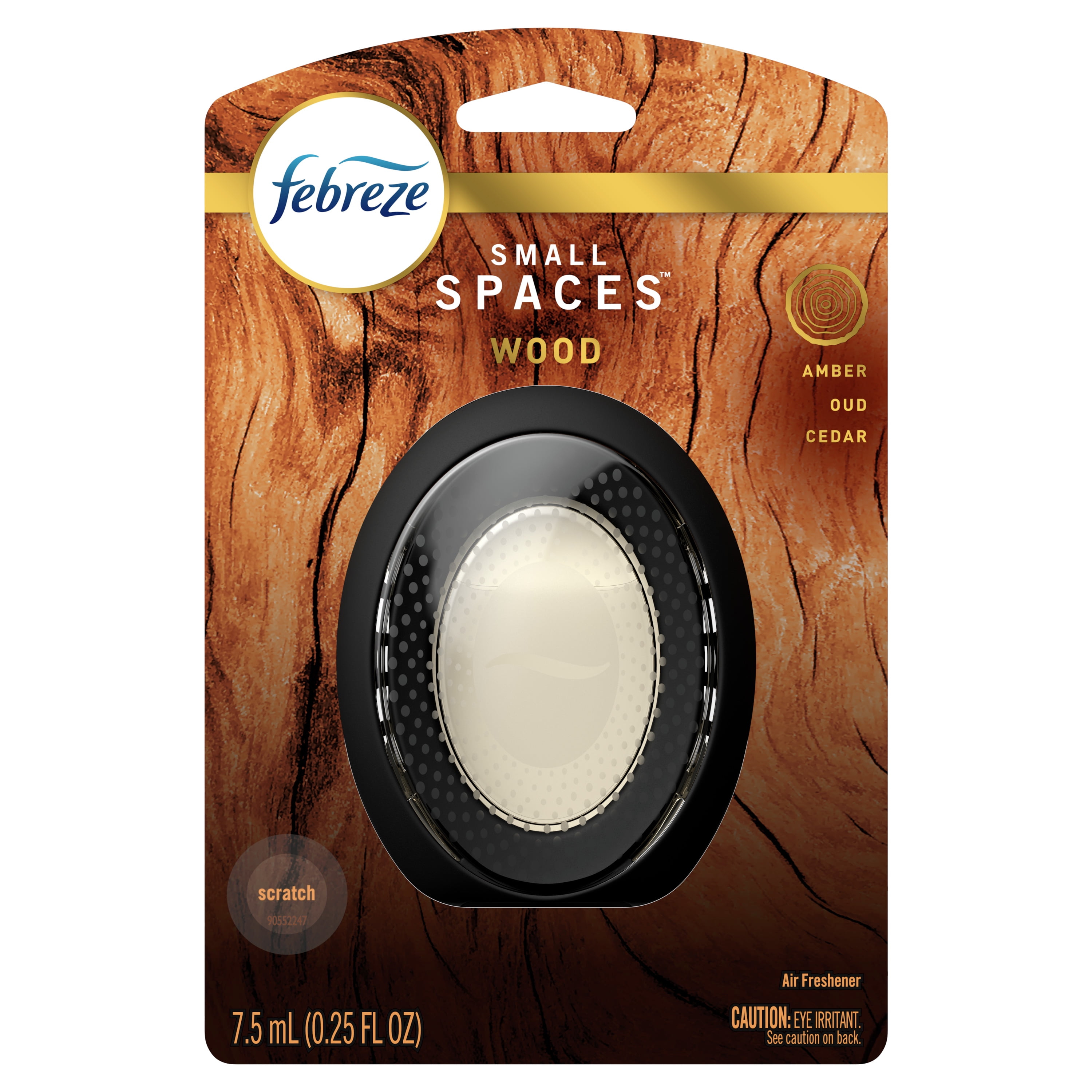 Febreze Odor Eliminator Deodorizer, Strong Fresh Scent, Compact Space Air Freshener Wood for