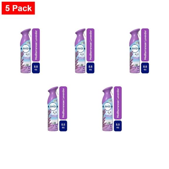 Febreze Odor-Fighting Air Freshener Mediterranean Lavender 8.8 oz - 5 Pack