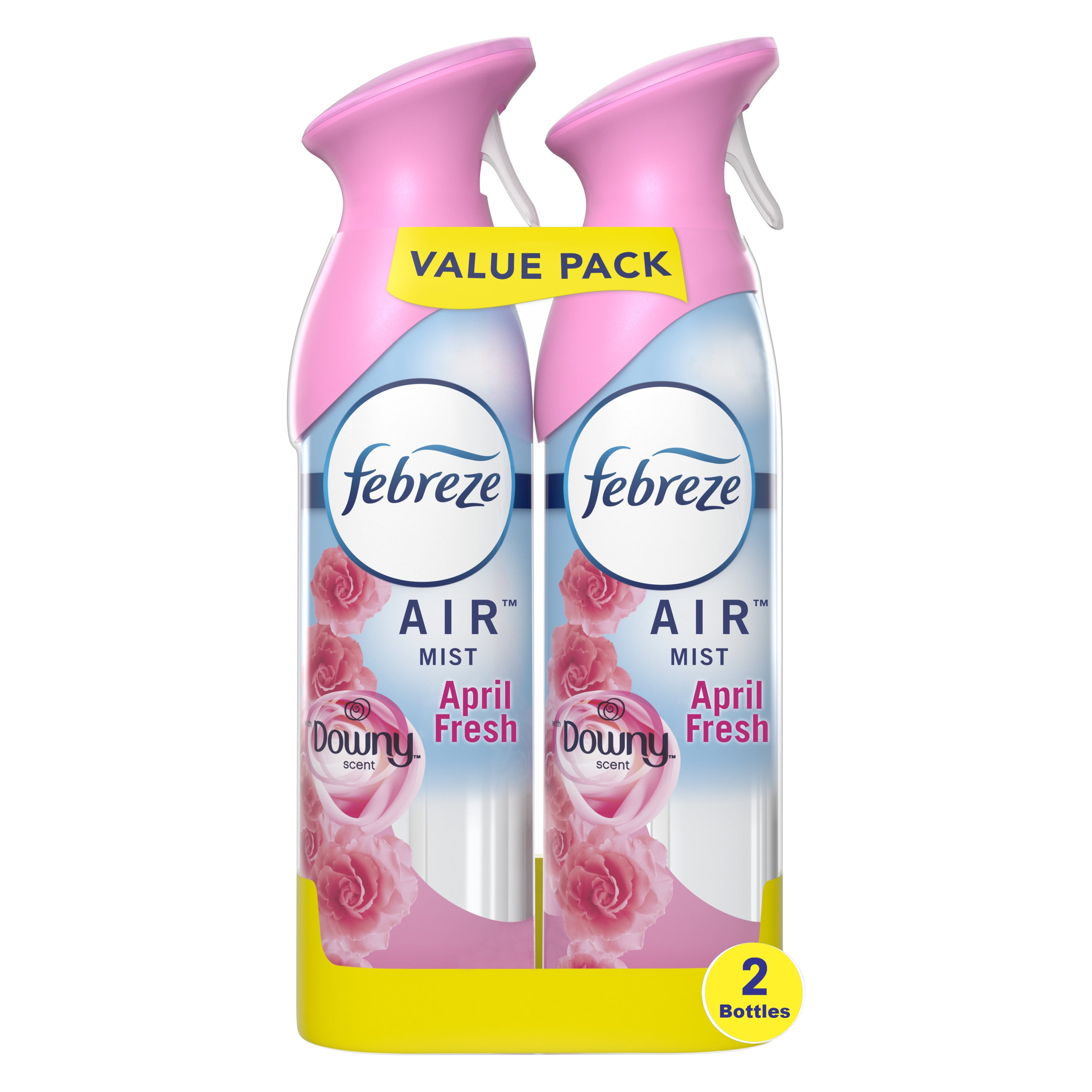 Febreze Odor-Eliminating Air Freshener with Downy April Fresh Scent, 2  count, 8.8 oz each (97812)