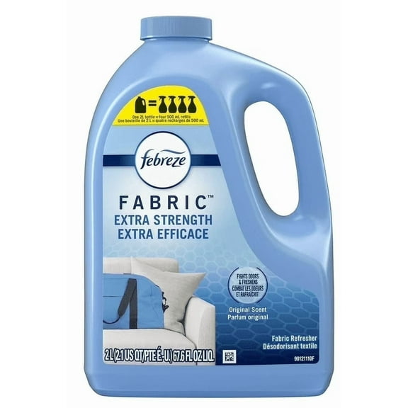 Febreze Odor-Fighting Fabric Refresher Extra Strength Refill, Original 67.6 fl oz Refill - 2 Pack