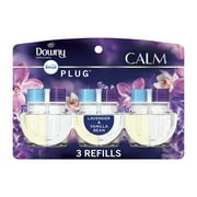 Febreze Plug In Air Freshener, Odor-Fighting Scented Oil Refill, Downy Calm, 3 Refills
