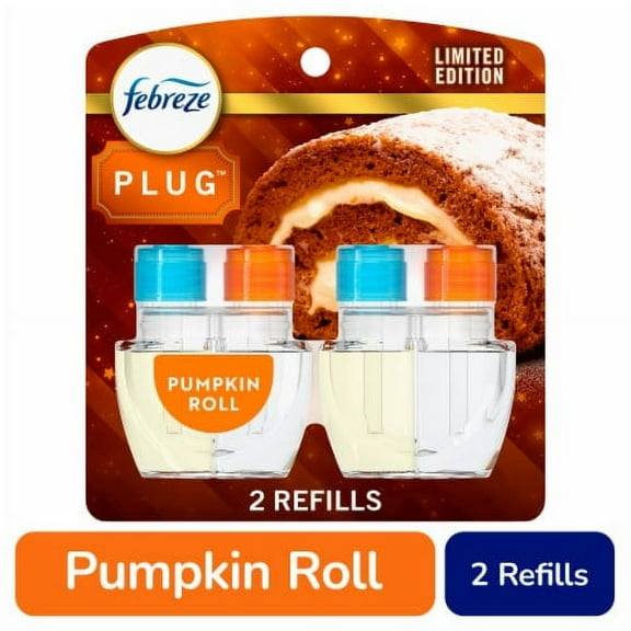 Febreze Odor-Fighting Fade Defy PLUG Air Freshener Pumpkin Roll Oil Refill