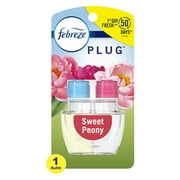 Febreze Odor-Fighting Fade Defy PLUG Air Freshener Sweet Peony, 0.87 fl. oz. Oil Refill