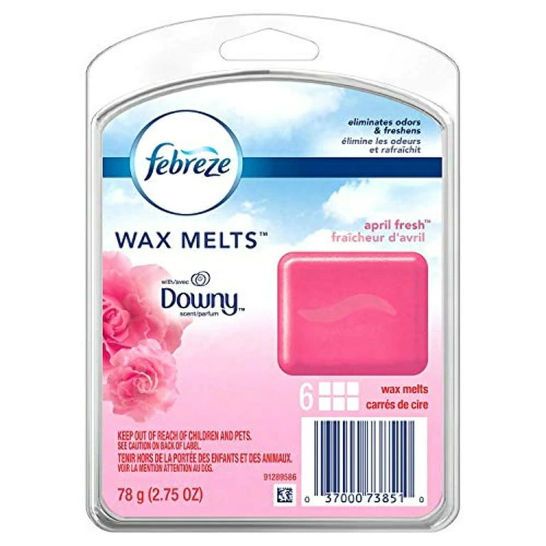 3 Febreze Downy April Fresh Wax Melts - 2.75 oz. each, NEW 6 in each  package 