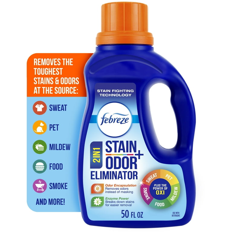 Febreze Oxi in Wash Laundry Scent Booster with Stain and Odor Eliminator Fresh Scent 50 oz