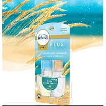 Febreze PLUG Refill Warm Ocean Breeze, Air Freshener, Fade Defy Technology, 1 Count